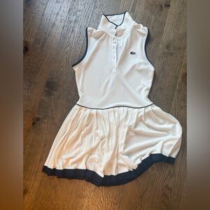 Lacoste White and Black Sleeveless Dress